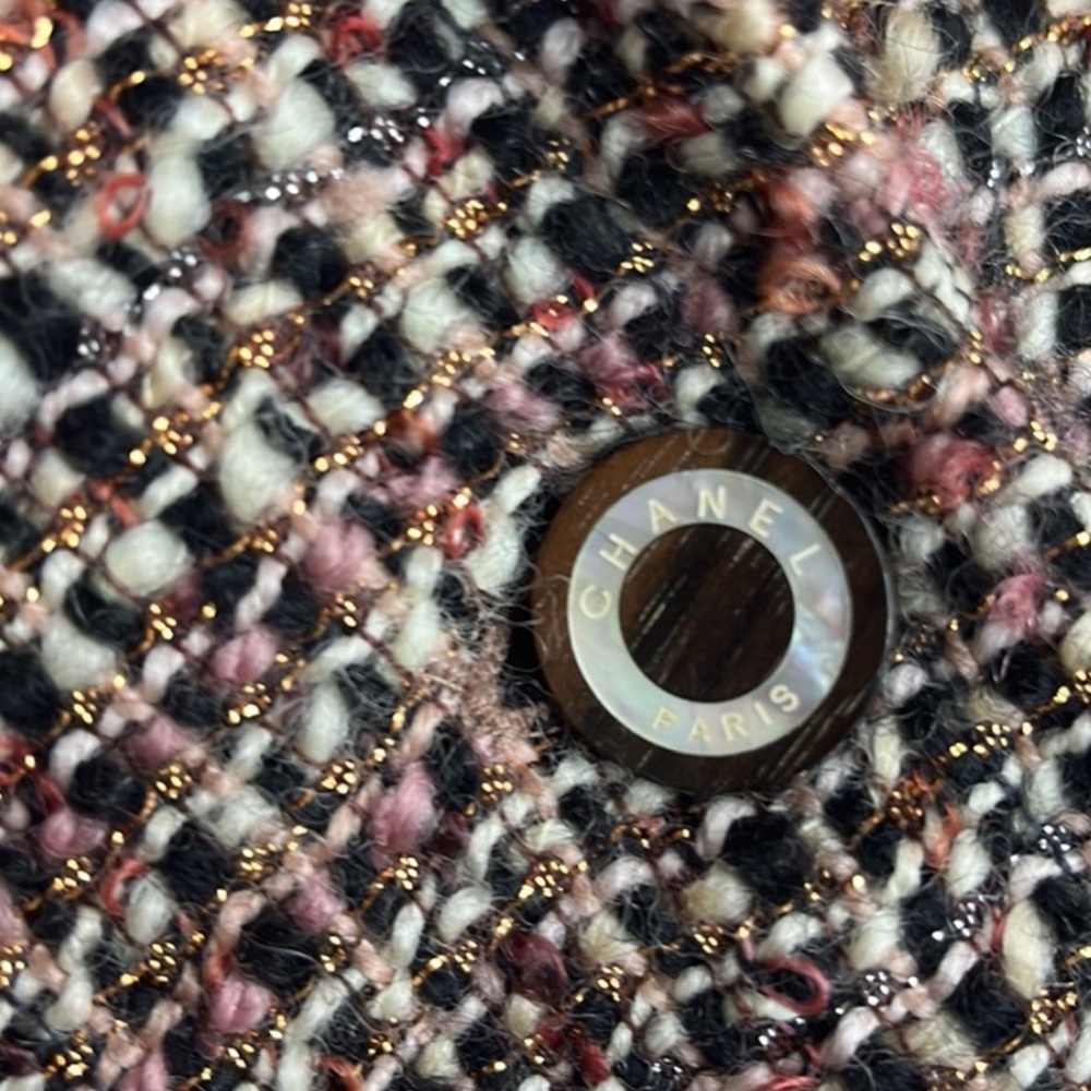 CHANEL Tweed Jacket in Brown, Black and Plum/Burgundy - Picture 6 of 9